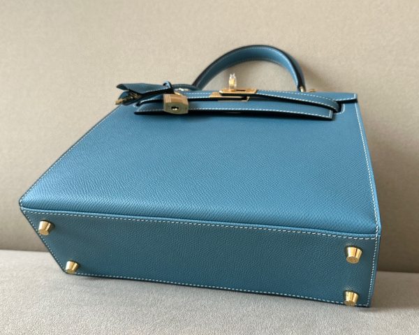 Kelly 25 Epsom New Blue Jean (D2) Gold Hardware - Image 9