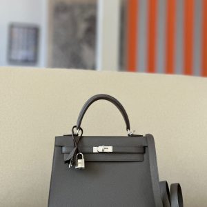 Kelly 25 Epsom Etain (8F) Palladium Hardware
