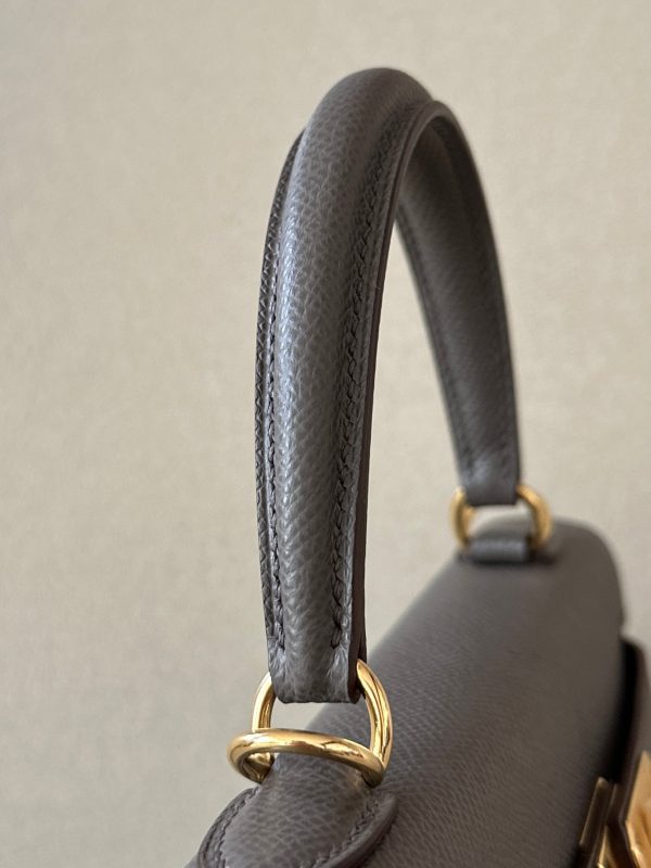 Kelly 25 Epsom Etain (8F) Gold Hardware - Image 7