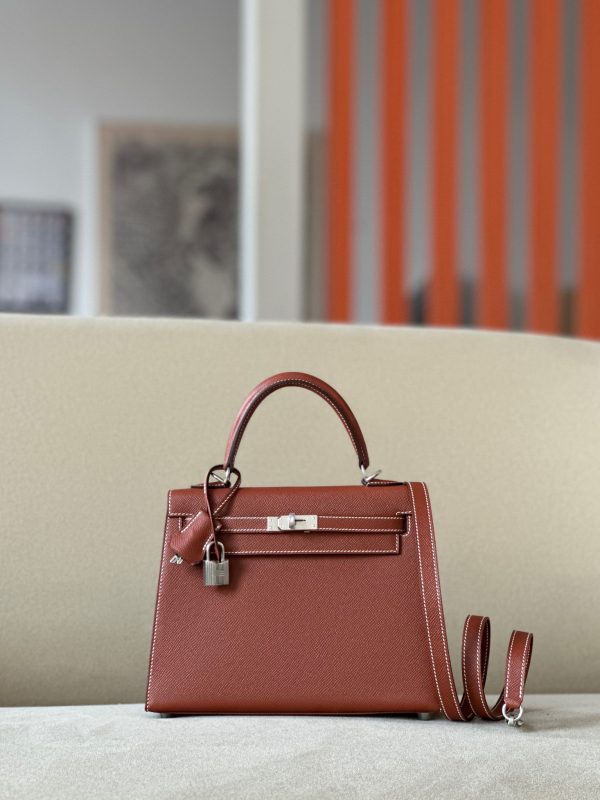 Kelly 25 Epsom Sienne (4E) Palladium Hardware