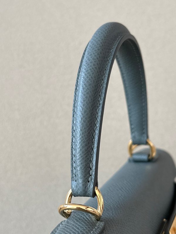 Kelly 25 Epsom Vert Amande (63) Gold Hardware - Image 5