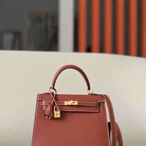 Kelly 25 Epsom Sienne (4E) Gold Hardware