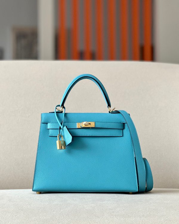 Kelly 25 Epsom Blue de nord (P3) Gold Hardware