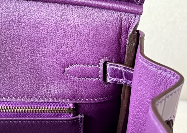 Birkin Cassis N5 Shiny  Porosus Crocodile 25  Gold Hardware - Image 5