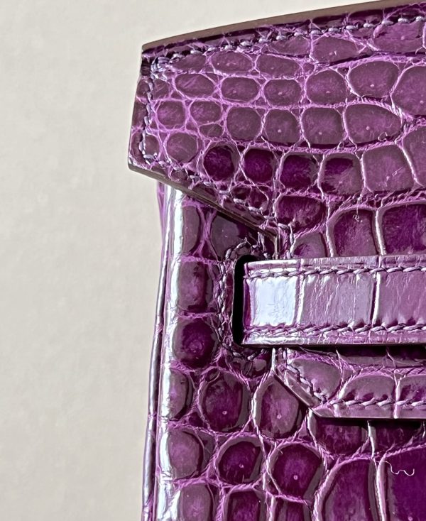 Birkin Cassis N5 Shiny  Porosus Crocodile 25  Gold Hardware - Image 7