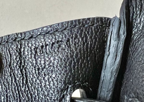 Birkin 25 Matte Porosus Crocodile Black CK89 Palladium Hardware - Image 5