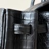 Birkin 25 Matte Porosus Crocodile Black CK89 Palladium Hardware - Image 4