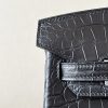 Birkin 25 Matte Porosus Crocodile Black CK89 Palladium Hardware - Image 3