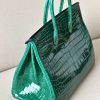 Birkin 35 Shiny Niloticus Crocodile Vert Emeraude 6Q Gold Hardware - Image 3