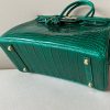 Birkin 35 Shiny Niloticus Crocodile Vert Emeraude 6Q Gold Hardware - Image 4