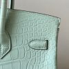 Birkin 25 Matte Alligator Crocodile Menthe Gold Hardware 6U - Image 6