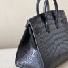 Birkin 20 Matte Alligator Crocodile Black Gold Hardware CK89 - Image 5