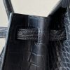 Birkin 20 Matte Alligator Crocodile Black Gold Hardware CK89 - Image 3