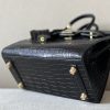 Birkin 20 Matte Alligator Crocodile Black Gold Hardware CK89 - Image 2