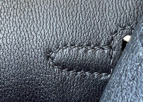 Birkin 20 Matte Alligator Crocodile Black Gold Hardware CK89 - Image 8