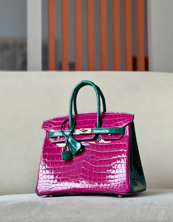 Birkin 25 Matte Niloticus Crocodile Menthe Palladium Hardware