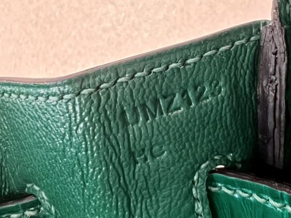 Birkin 25 Matte Niloticus Crocodile Menthe Palladium Hardware - Image 6