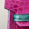 Birkin 25 Matte Niloticus Crocodile Menthe Palladium Hardware - Image 3