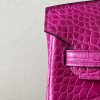 Birkin 25 Shiny Alligator Crocodile Rose Sheherazade Gold Hardware J5 - Image 5