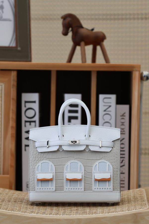 Herm¨¨s Birkin 20 Faubourg Sellier Beton Matte Alligator Palladium Hardware