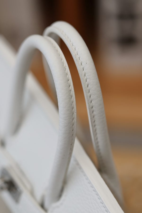 Herm¨¨s Birkin 20 Faubourg Sellier Beton Matte Alligator Palladium Hardware - Image 6