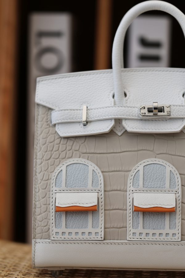 Herm¨¨s Birkin 20 Faubourg Sellier Beton Matte Alligator Palladium Hardware - Image 2
