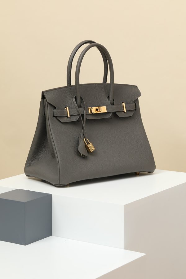 Birkin 30 Togo Etain 8F  Gold Hardware - Image 2