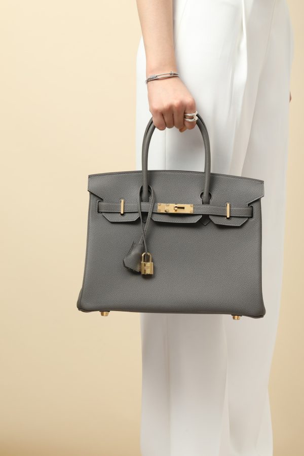 Birkin 30 Togo Etain 8F  Gold Hardware - Image 9