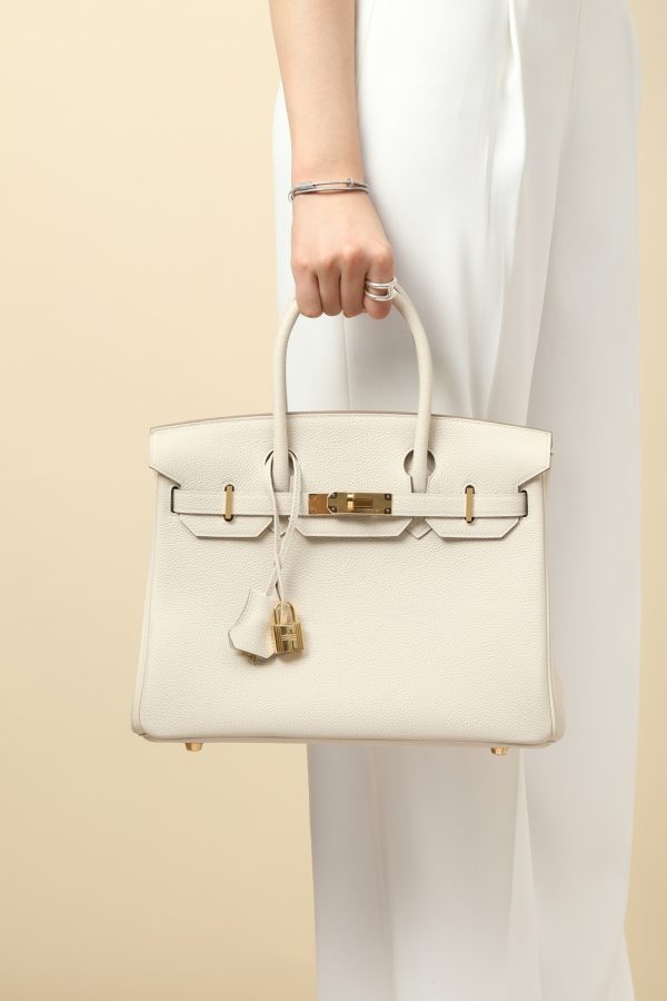 Birkin 30 Togo Craie 10 Gold Hardware - Image 9
