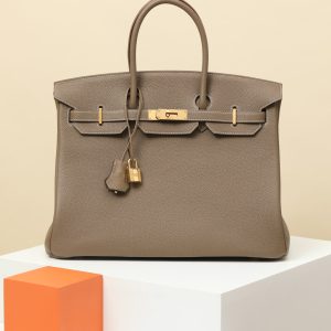 Birkin 35 Togo Etoupe 18 Gold Hardware