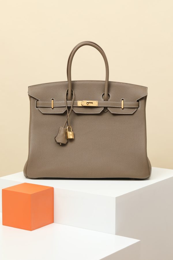 Birkin 35 Togo Etoupe 18 Gold Hardware