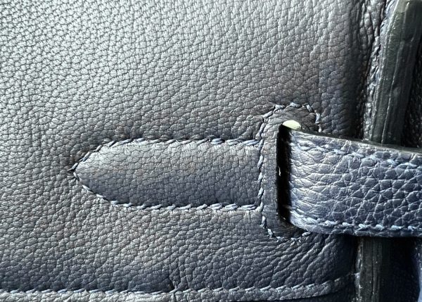 Birkin 30 Togo Blue Nuit 2Z Palladium Hardware - Image 5