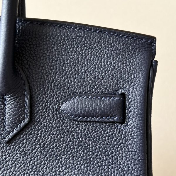 Birkin 30 Togo Blue Nuit 2Z Palladium Hardware - Image 7