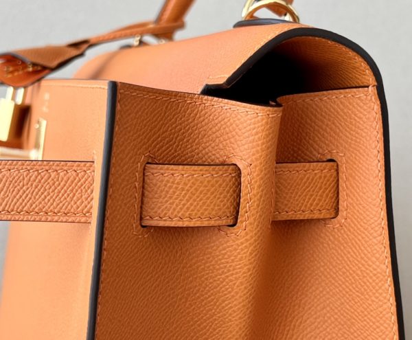 kelly 32 Epsom Orange 93 Gold Hardware - Image 6