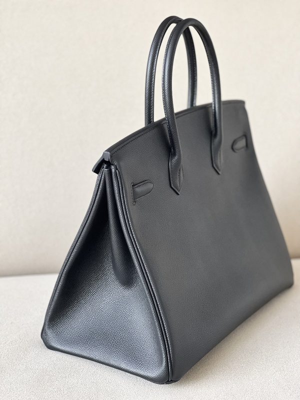 Birkin 35 Epsom Noir Palladium Hardware - Image 2