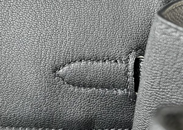 Birkin 35 Epsom Noir Palladium Hardware - Image 9