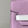 Birkin HSS 25 Mauve Sylvestre X9 And Nata I2 Epsom Gold Hardware - Image 4