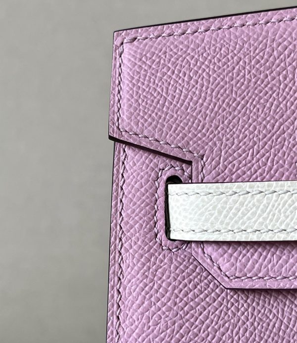 Birkin HSS 25 Mauve Sylvestre X9 And Nata I2 Epsom Gold Hardware - Image 4