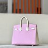 Birkin HSS 25 Mauve Sylvestre X9 And Nata I2 Epsom Gold Hardware - Image 7