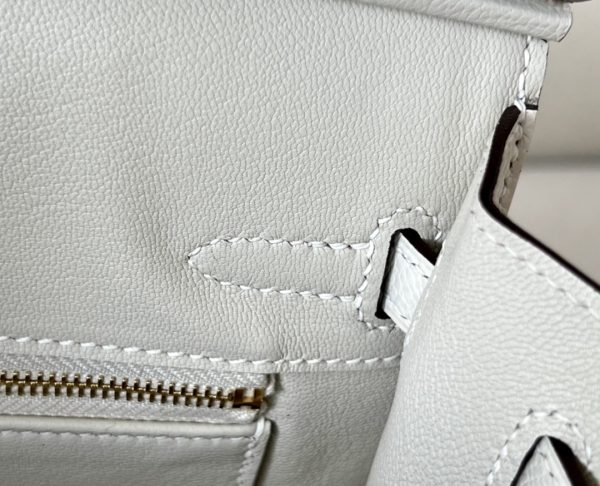 Birkin HSS 25 Etoupe 18 And Craie 10 Epsom Glod Hardware - Image 3