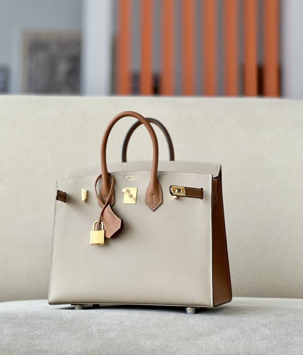 Birkin HSS 25 Trench S2 And Gold 37 Epsom Gold Hardware - Image 2