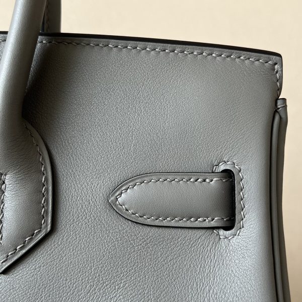 Birkin 30 Swift Gris Meyer 0L Palladium Hardware - Image 6