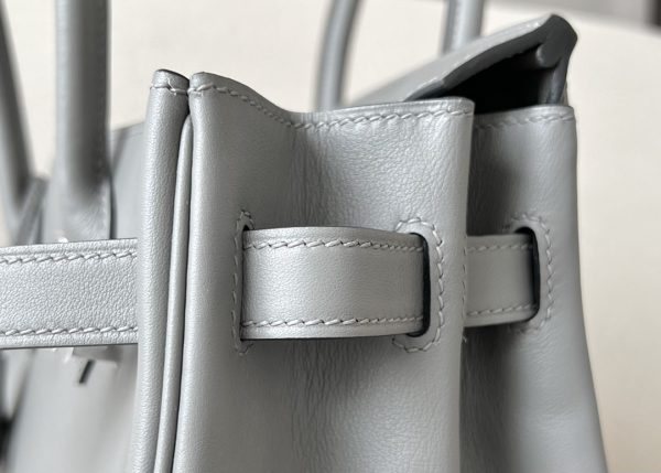 Birkin 30 Swift Gris Meyer 0L Palladium Hardware - Image 10