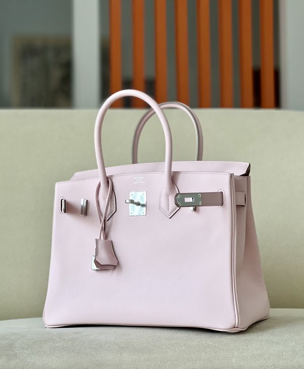 Birkin 30 Swift Mauve Pale 09 Palladium Hardware - Image 2