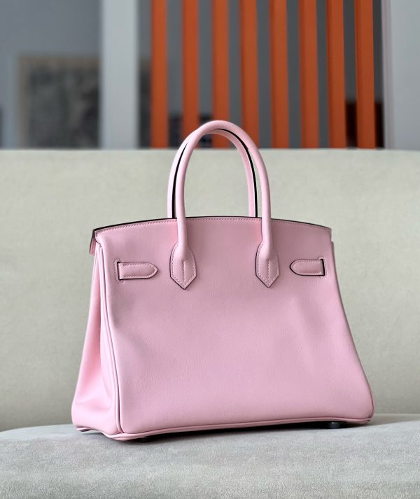 Birkin 30 Swift Rose Sakura 3Q Palladium Hardware - Image 3