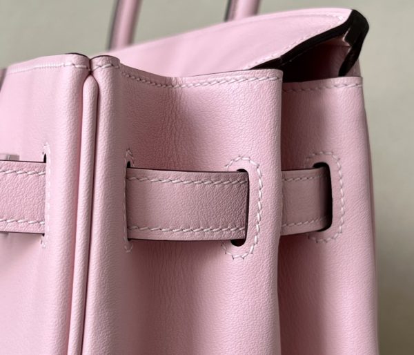 Birkin 30 Swift Rose Sakura 3Q Palladium Hardware - Image 4