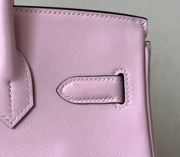Birkin 30 Swift Rose Sakura 3Q Palladium Hardware - Image 7
