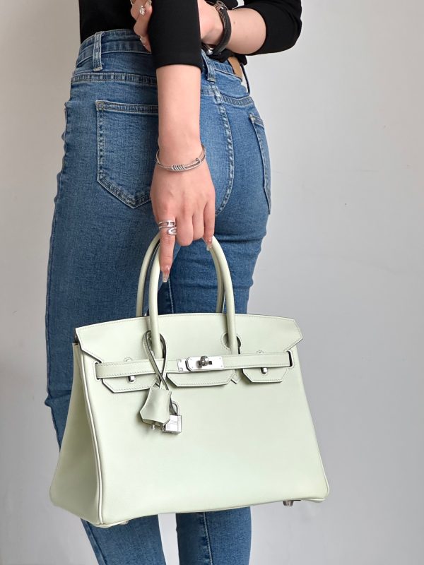 Birkin 30 Swift Vert Fizz 0S Palladium Hardware - Image 4