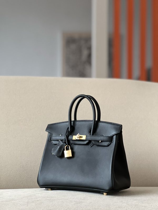 Birkin 25 Swift Noir 89 Gold Hardware - Image 2