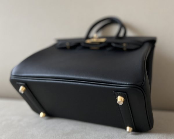 Birkin 25 Swift Noir 89 Gold Hardware - Image 6